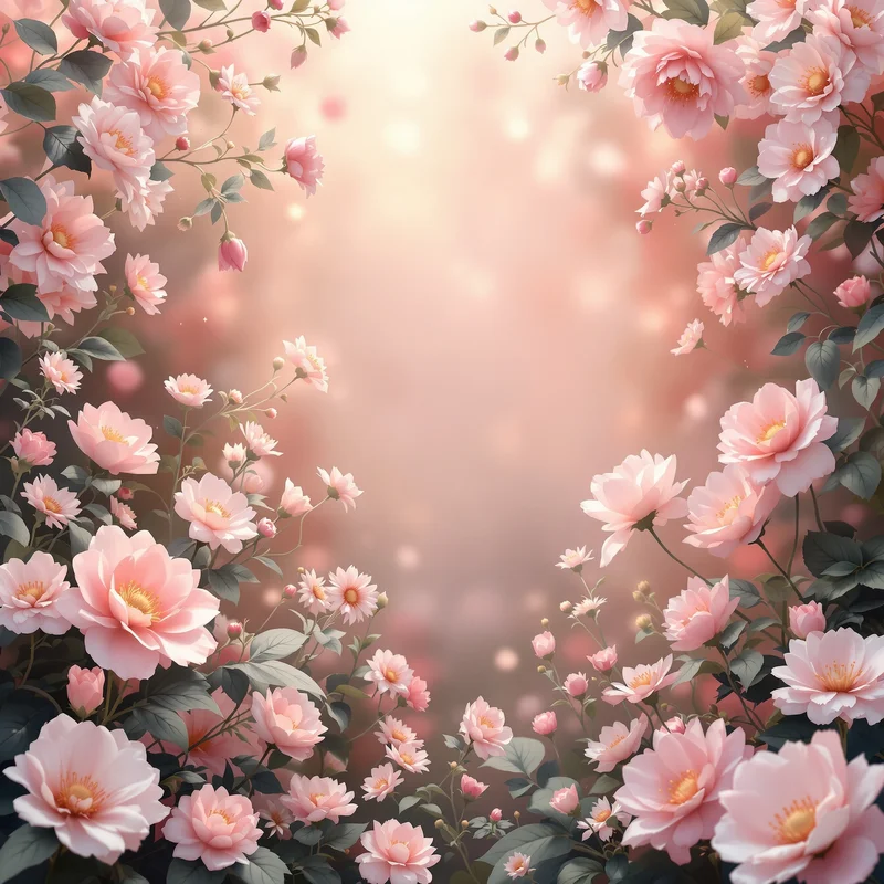 Gentle flower garden background