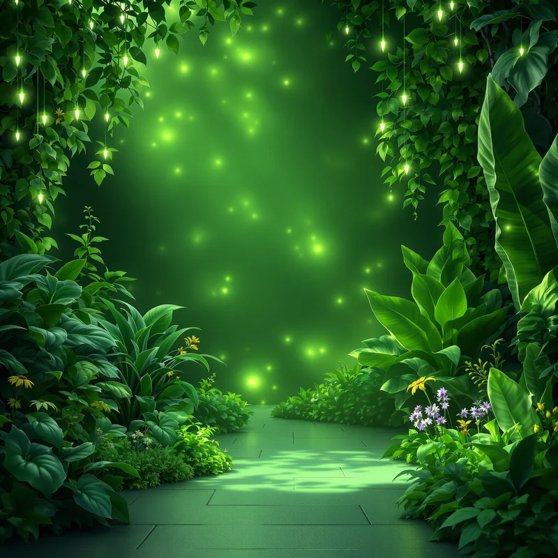 Luminous green garden background