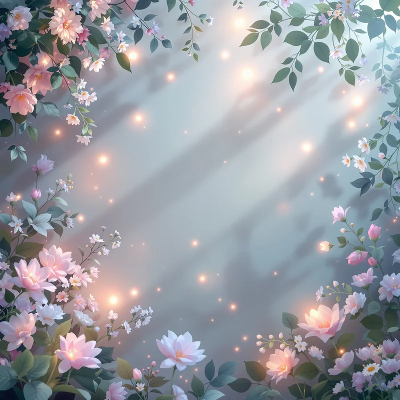 Luminous pastel garden background