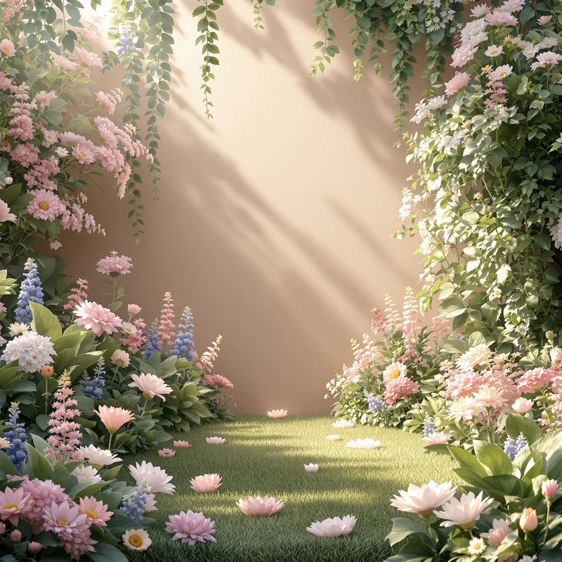 Mystic soft garden background