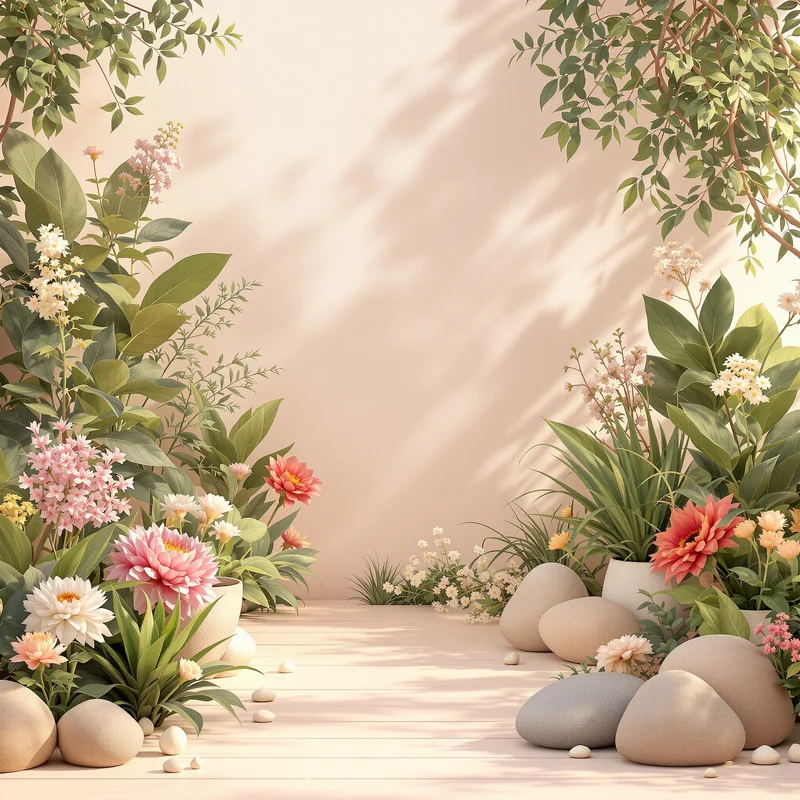 Mystic soft garden background