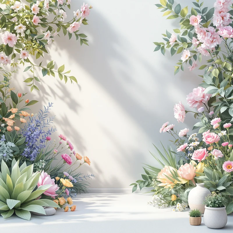 Premium pastel garden background