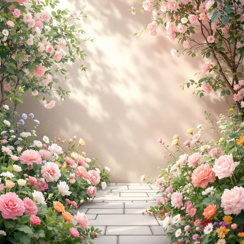 Pure gentle garden background