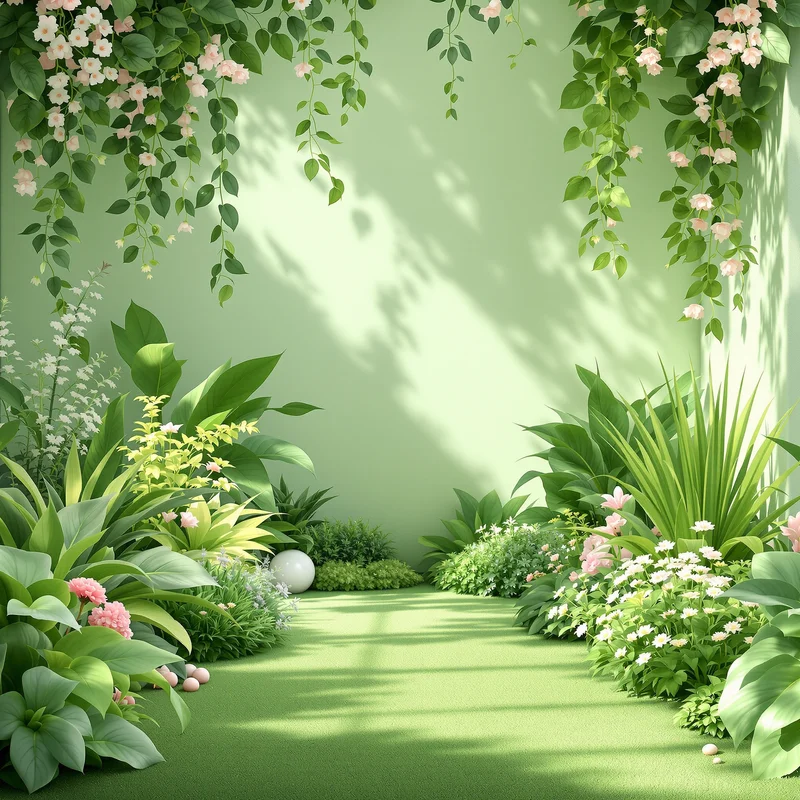 Soft green garden background