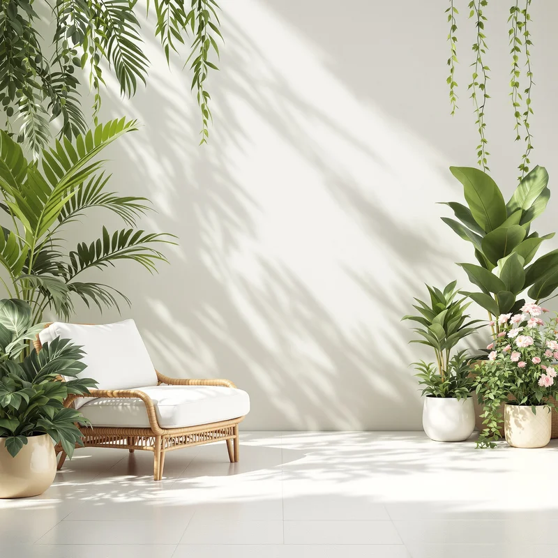 Studio minimal garden background