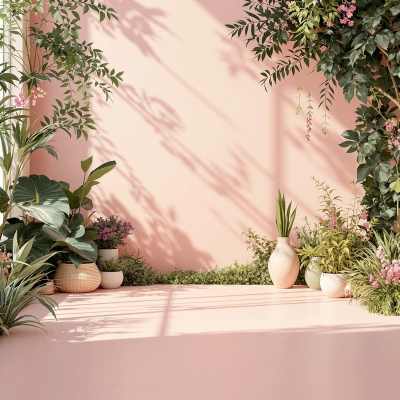 Studio minimal garden background