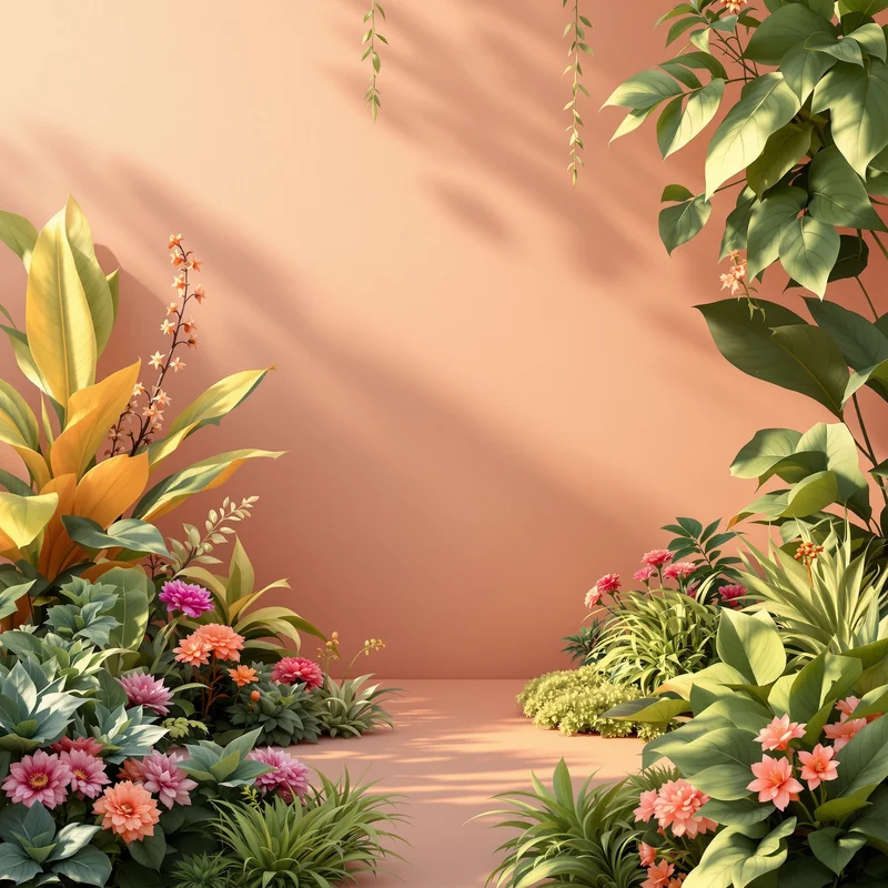 Warm green garden background