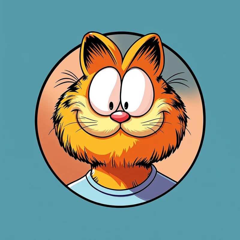 Garfield avatar profile image with sarcastic expression and clear recognition