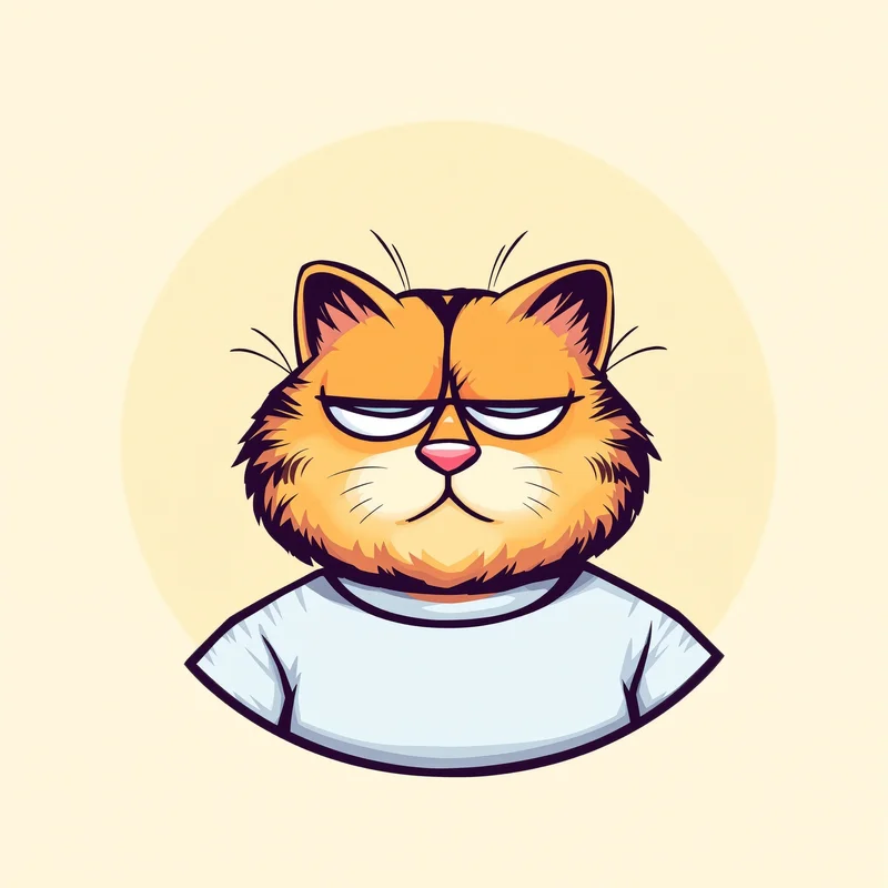 Garfield PFP with orange cat attitude and compact avatar clarity
