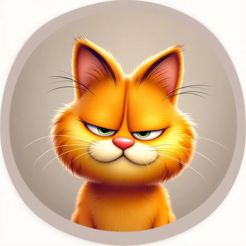 Garfield PFP avatar with lazy identity and strong profile readability