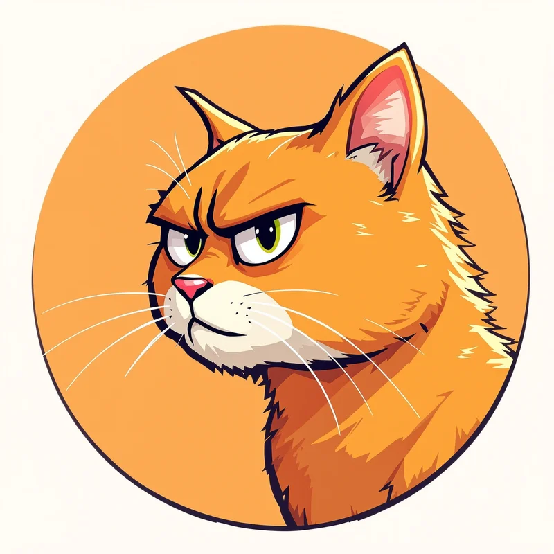 Garfield PFP with orange cat attitude and compact avatar clarity
