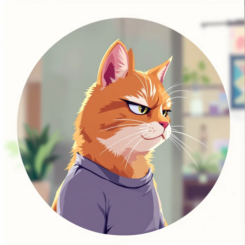 Garfield avatar portrait with laid-back personality and memorable presence