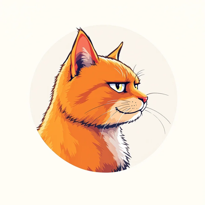 Garfield avatar portrait with laid-back personality and memorable presence