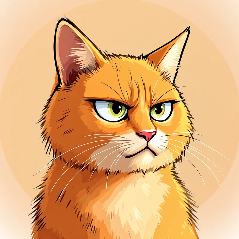 Garfield avatar profile image with sarcastic expression and clear recognition