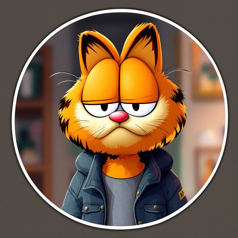 Garfield avatar portrait with laid-back personality and memorable presence