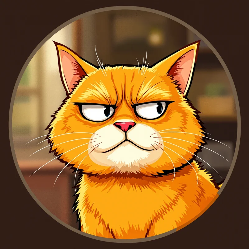 Garfield profile image optimized for humor, identity, and visibility