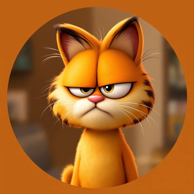 Garfield profile image optimized for humor, identity, and visibility