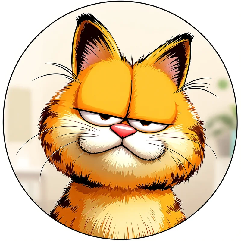 Garfield profile image optimized for humor, identity, and visibility