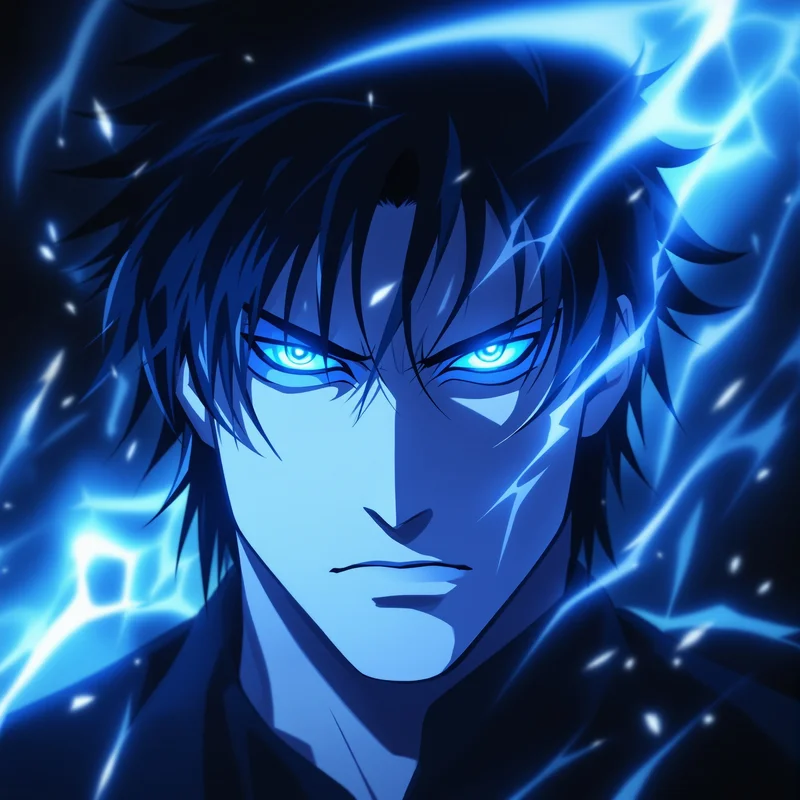 cold aura geto pfp with icy anime atmosphere