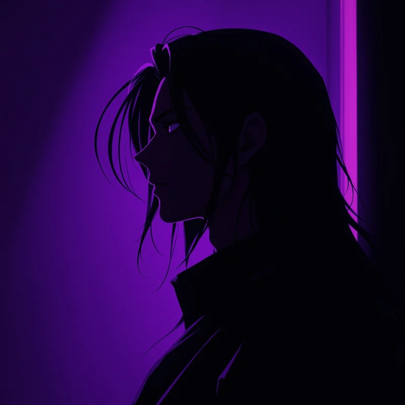 side profile geto pfp with elegant anime silhouette
