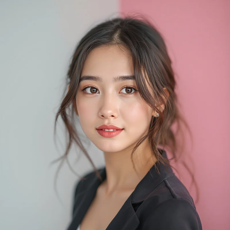 girl profile picture with soft lighting for social media avatar