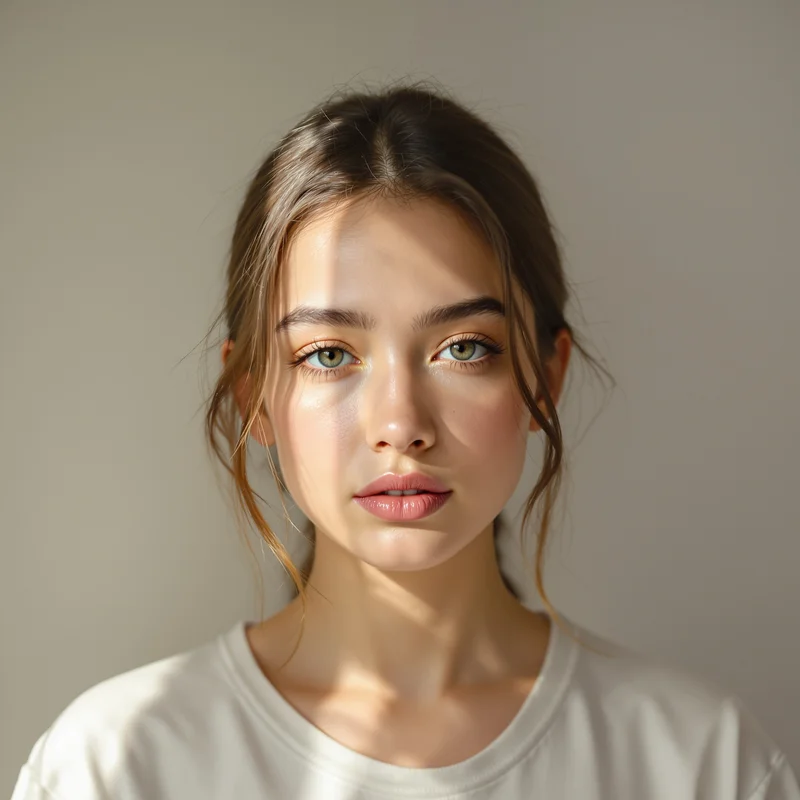 girl PFP portrait with natural expression for social media avatar