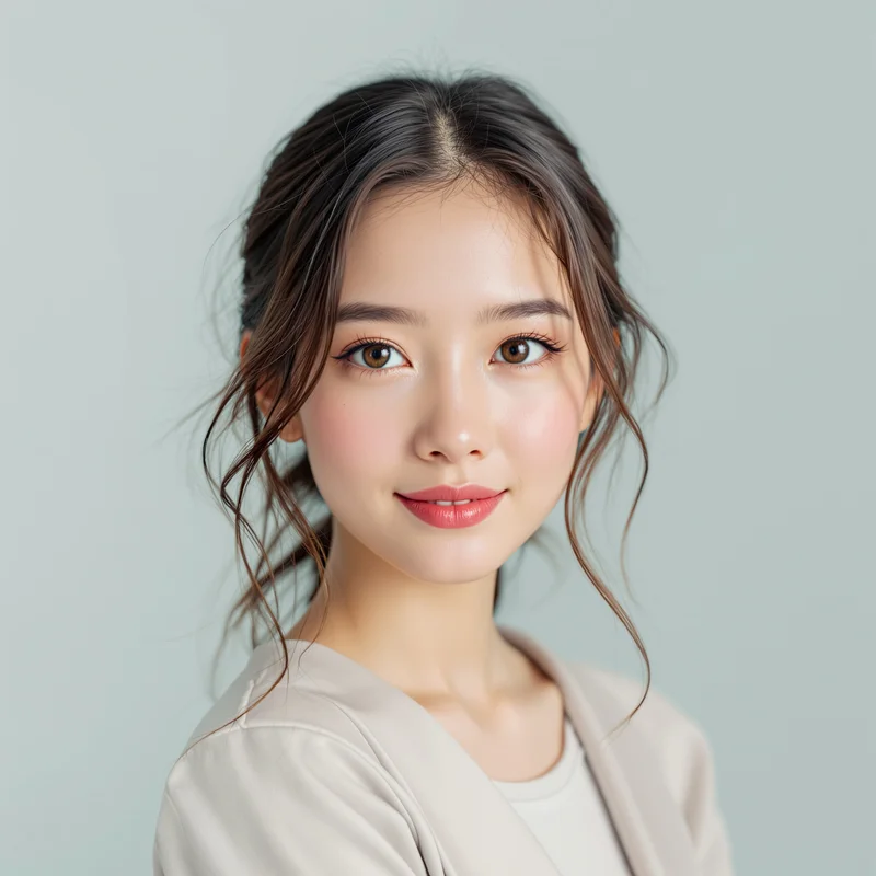 girl profile picture with glow effect for avatar display