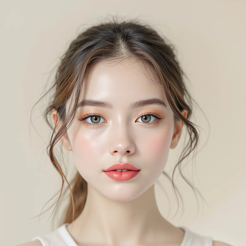 girl avatar image with clean background for digital identity