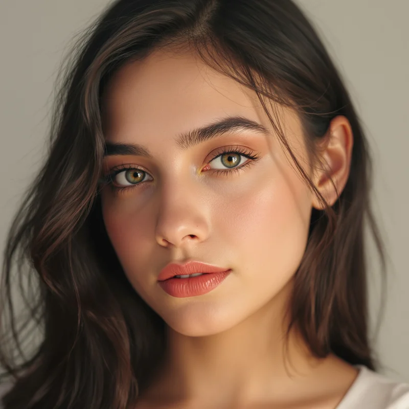 girl profile picture with natural expression for digital identity