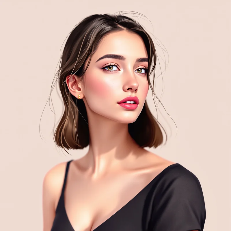 girl aesthetic avatar with clean background for messaging profile icon