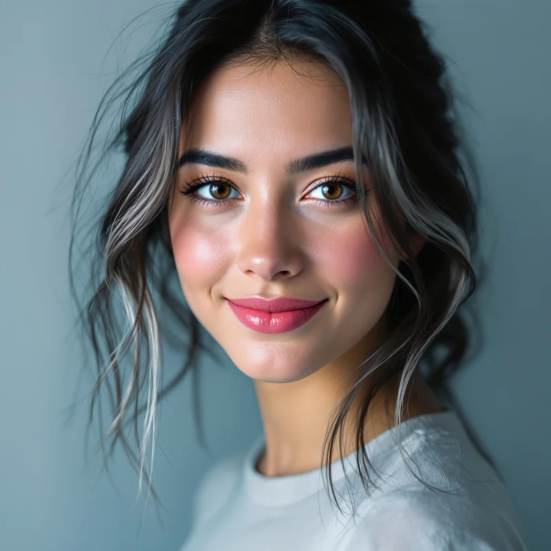 girl PFP portrait with glow effect for messaging profile icon