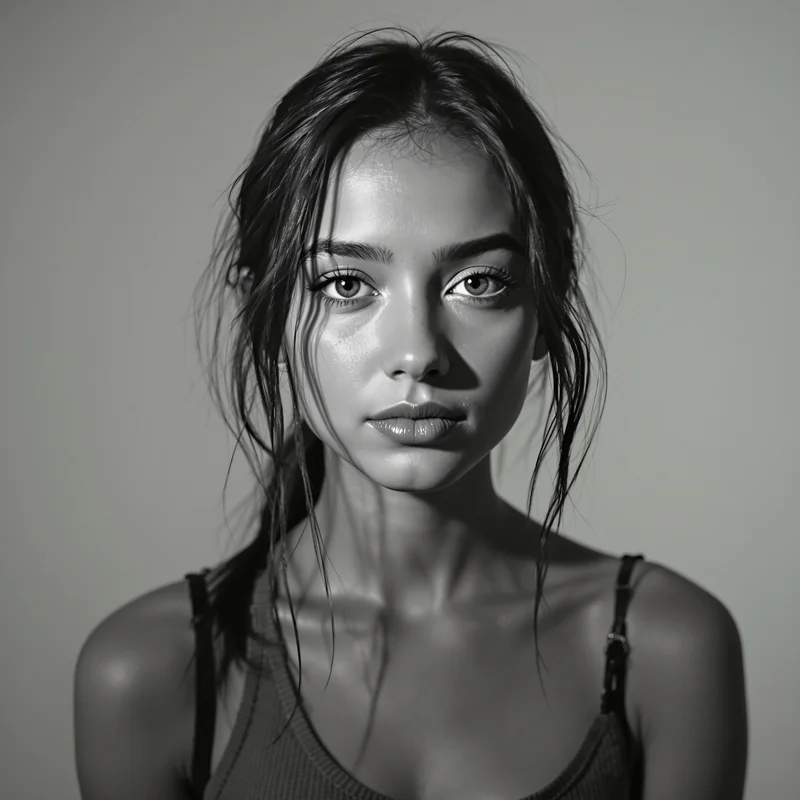 girl profile picture with glow effect for social media avatar