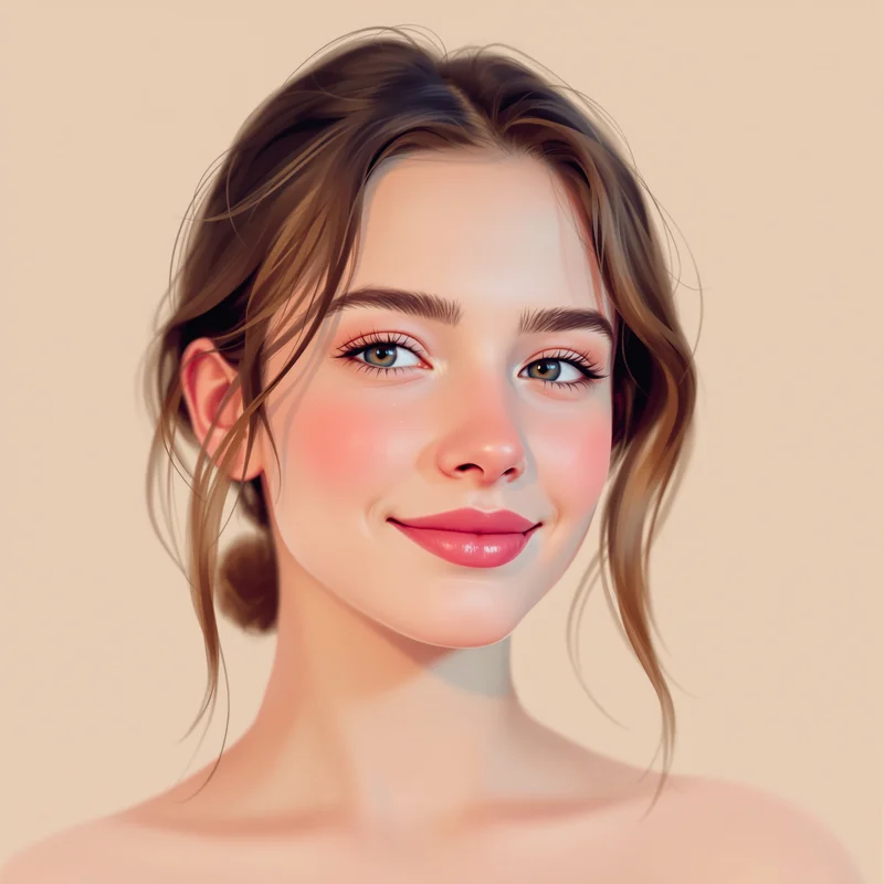 girl PFP portrait with glow effect for avatar display