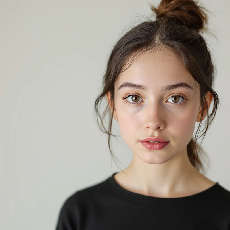 girl avatar image with natural expression for digital identity