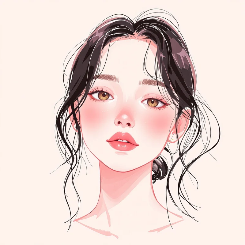 girl PFP portrait with aesthetic style for messaging profile icon