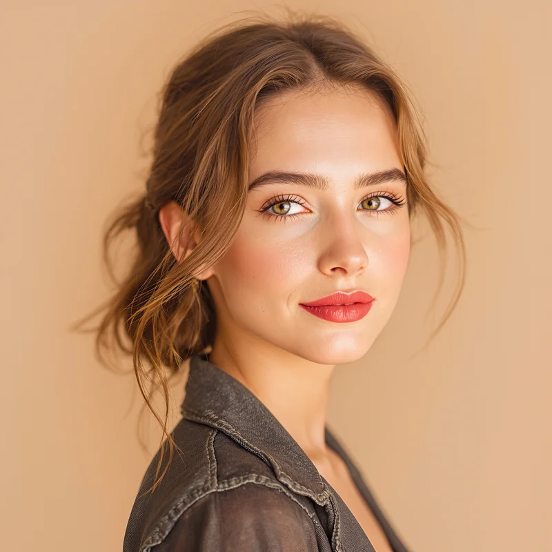 girl avatar image with soft lighting for profile picture use