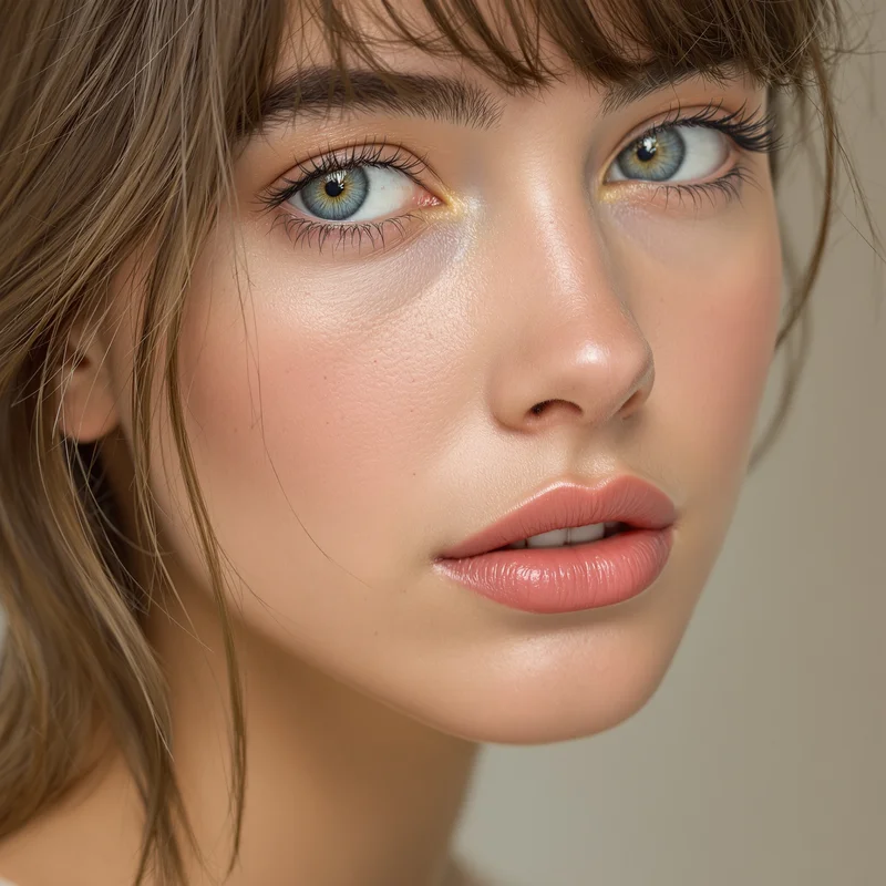 girl avatar image with aesthetic style for messaging profile icon