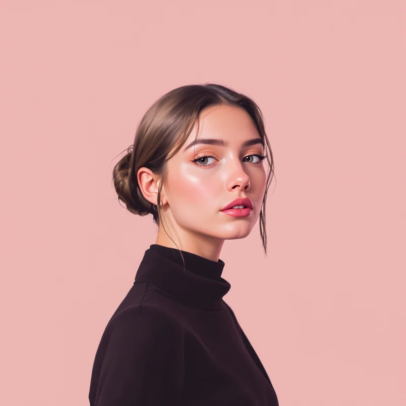 girl avatar image with clean background for messaging profile icon