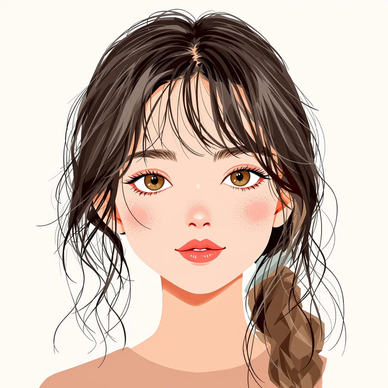 female PFP icon with glow effect for social media avatar