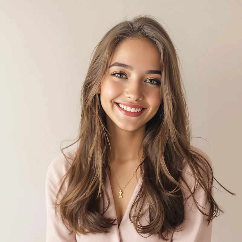 girl profile picture with glow effect for digital identity