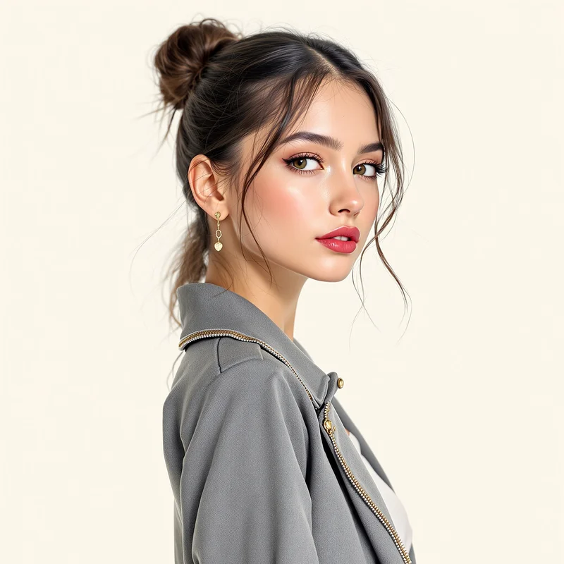 female PFP icon with glow effect for profile picture use