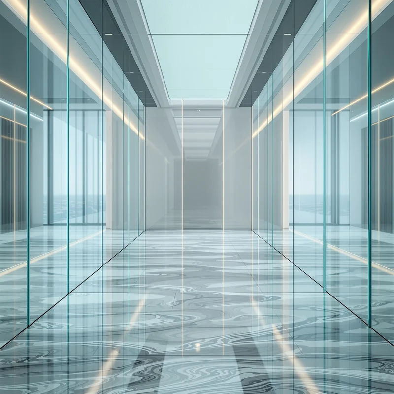 Eternal transparent glass background