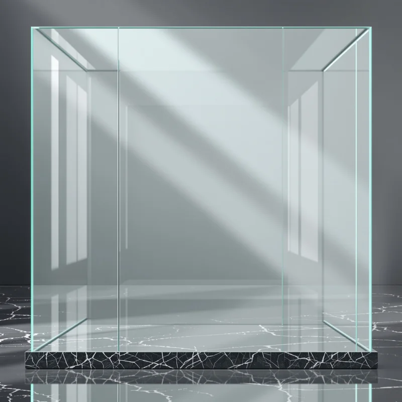 Studio clear glass background