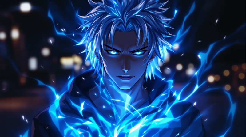 gojo pfp night aura anime portrait