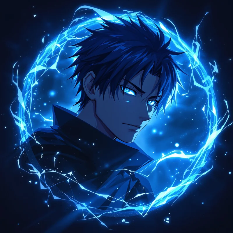 Gojo avatar profile image with dominant expression