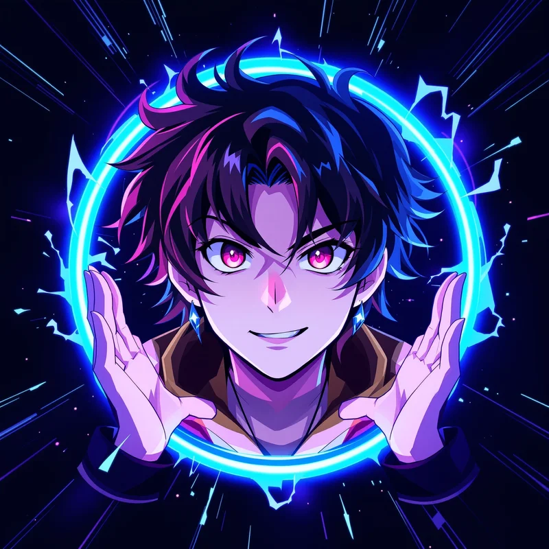 Gojo avatar profile image with dominant expression
