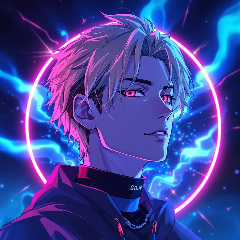 Gojo PFP with clean anime composition
