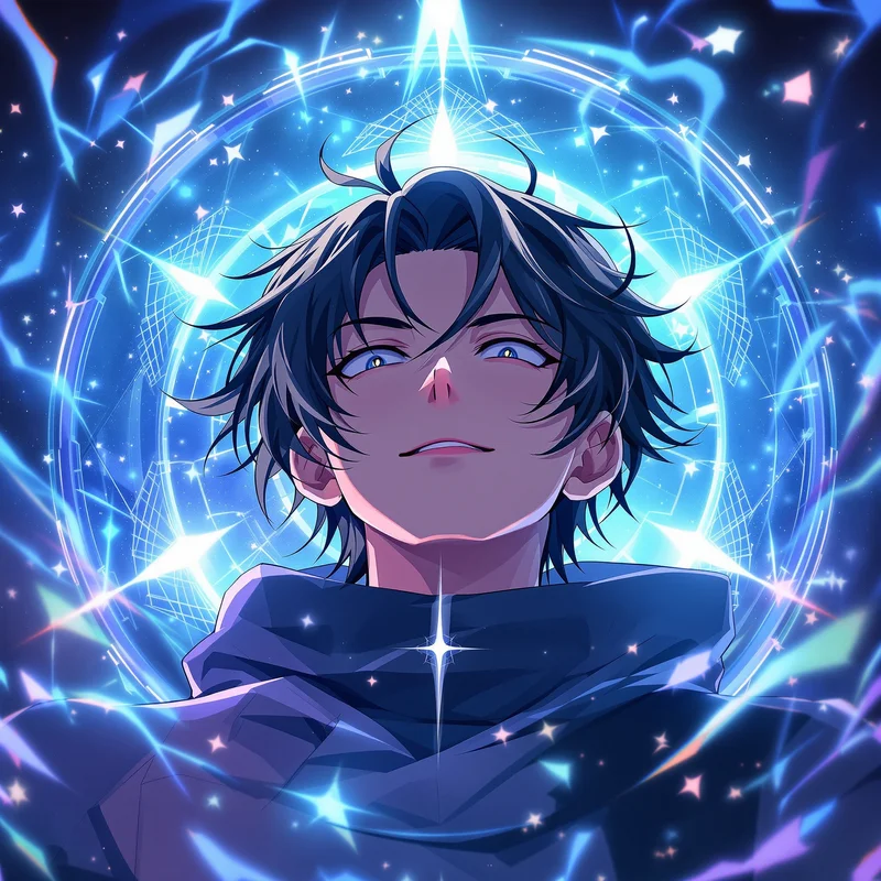 Gojo avatar portrait with powerful presence