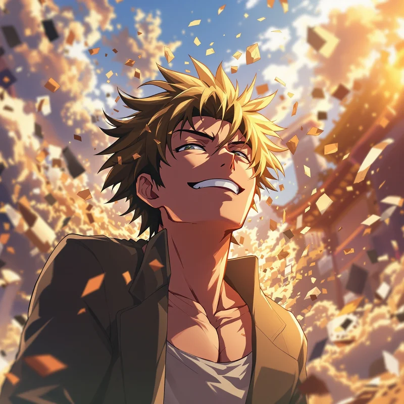 gojo pfp smile during collapse
