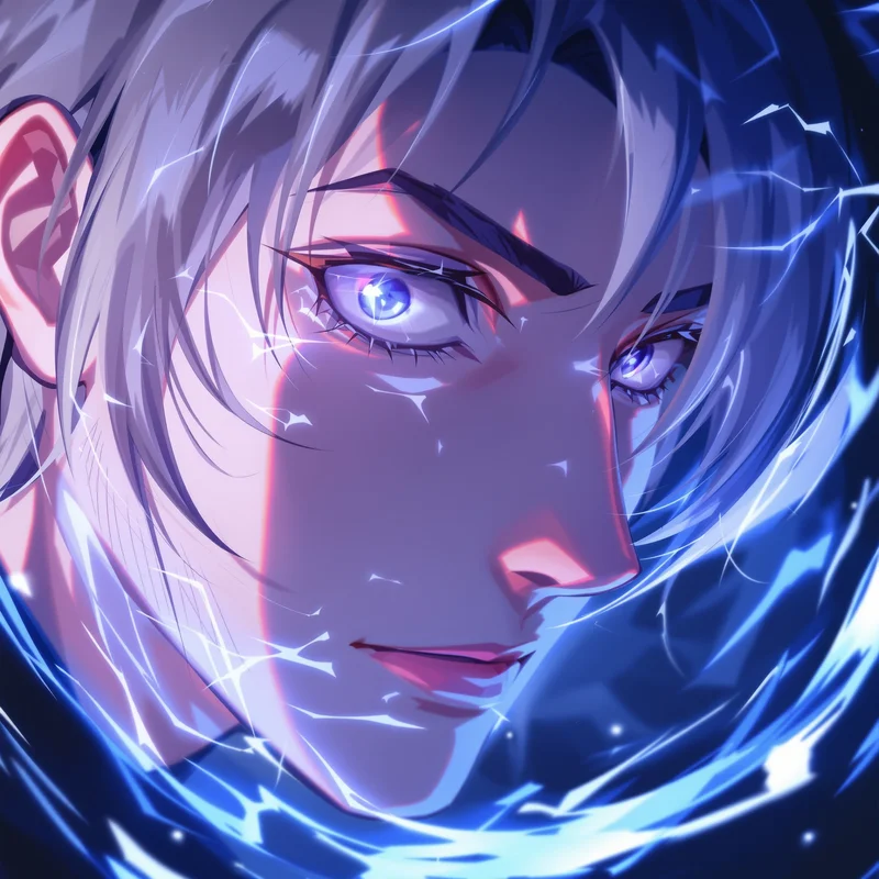 Gojo avatar portrait with powerful presence